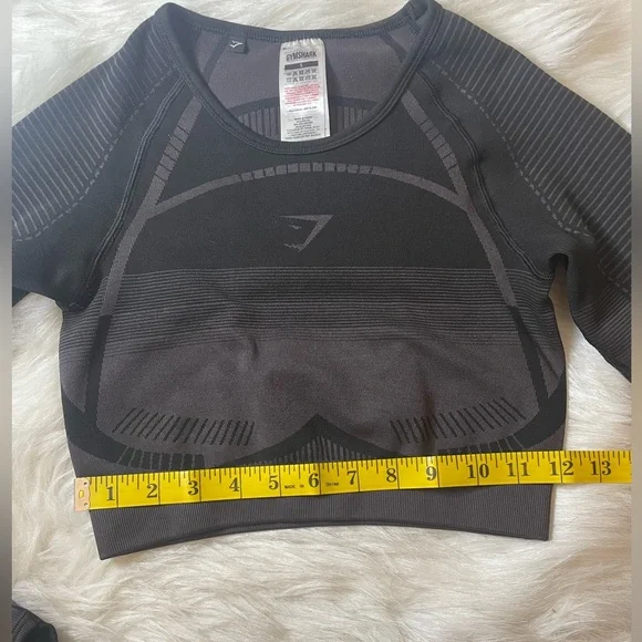 Gymshark Compression Crop Top Black Size Small - Picture 6 of 8